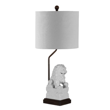 Guardian Lion 27.5" Ceramic Classic Modern LED Table Lamp - JONATHAN Y